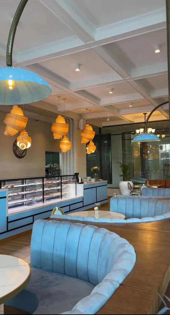 The Maison pastry counter with the day's bakes
